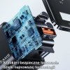 USAMS Ładowarka sieciowa 1xUSB-C+1xUSB T43 33WPD3.0 +QC3.0  + kabel U63 USB-C na lightning czarny/black USKTZ01